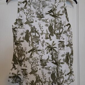 Floral Olive Women's Tank Top